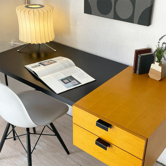 メトロクス METROCS F031 デスク オーク材 ブラックトップ ピエール・ポラン フレンチモダン ミッドセンチュリー 美品 ★