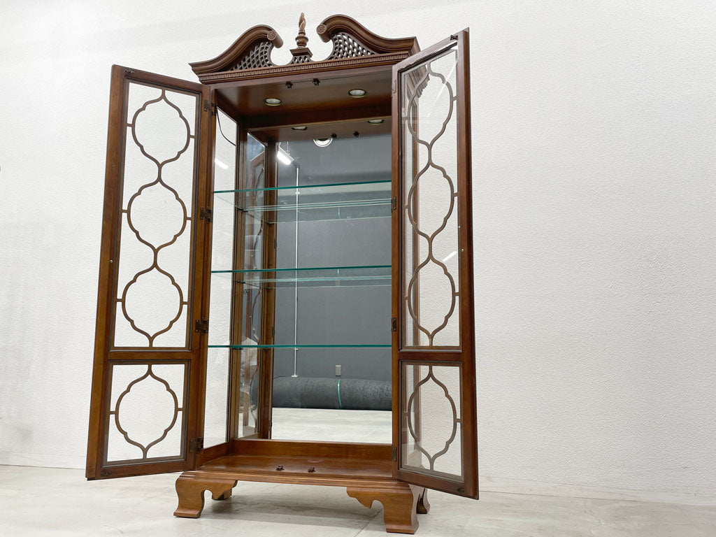 アメリカンドロー American draw Furniture ガラス キュリオケース チャイナ キャビネット China Cabinet 飾り棚 ディスプレイ 〓