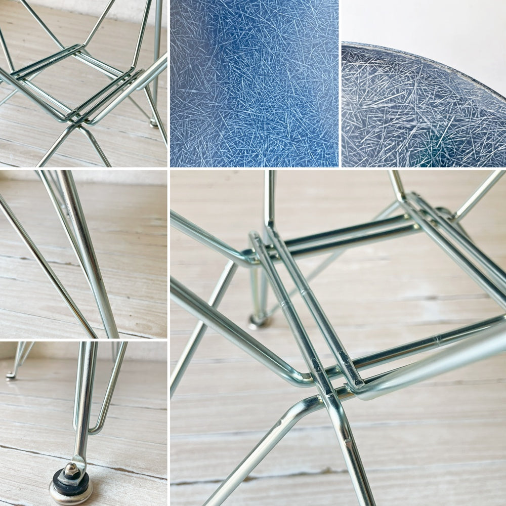 ハーマンミラー Herman Miller アームシェルチェア 現行FRP製 ネイビー エッフェルベース C&R イームズ ミッドセンチュリー ★
