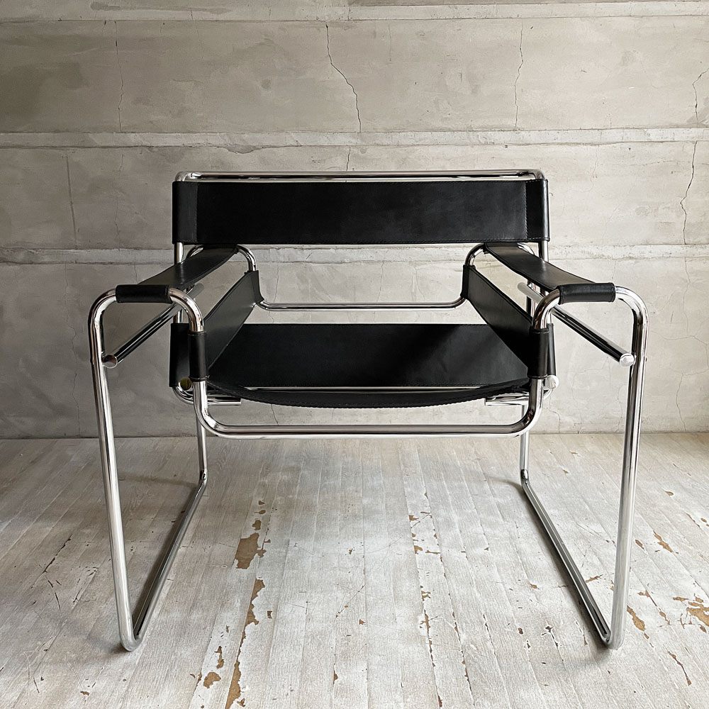 ガビーナ GAVINA ワシリーチェア Wassily Chair クラブチェアB3 ラウンジチェア 1960s ビンテージ マルセル・ブロイヤー Marcel Breuer レザー×スチールパイプ モダン バウハウス 希少 ♪