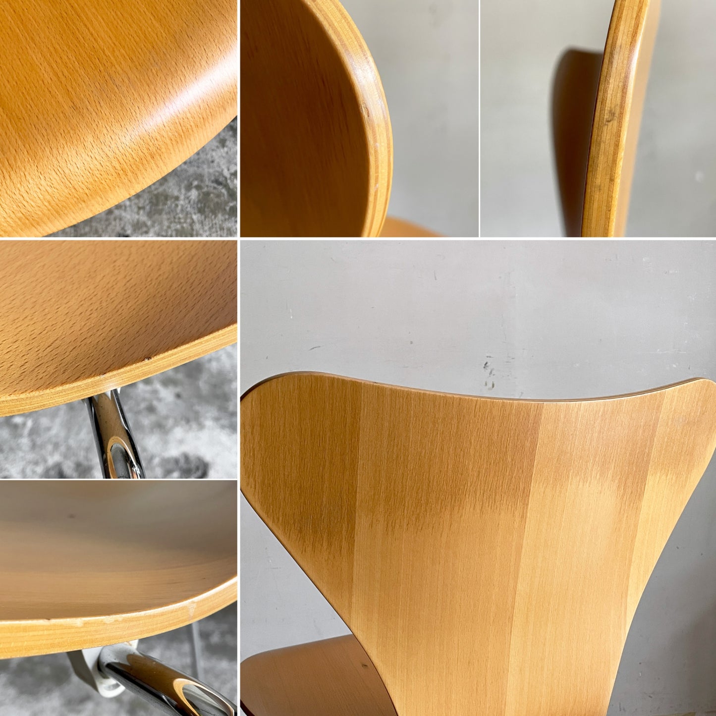 フリッツハンセン Fritz Hansen 3107 セブンチェア ビーチ材 ナチュラル ラッカー仕上げ アルネ・ヤコブセン スタッキング デンマーク 北欧家具 B ■