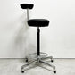 ハーマンミラー Herman Miller AO-1シリーズ パーチ Perch ワークチェア ドラフティングスツール 本革 ブラックレザー 昇降 ビンテージ ジョージネルソン 座面張替済み ●