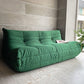 リーンロゼ ligne roset トーゴ TOGO 3Pソファ 3人掛け グリーン Hランク生地 RH-533 撥水加工 ミッシェル・デュカロワ Michel Ducaroy フランス家具 定価￥434,500- ♪