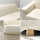 モーダエンカーサ moda en casa ボックスソファ  2人掛け カバーリング ベージュ系 ファブリック W155cm ●