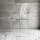カルテル Kartell ルイゴースト LouisGhost アームチェア クリスタル スタッキング フィリップ・スタルク Philippe Starck イタリア 定価￥69,700- A♪