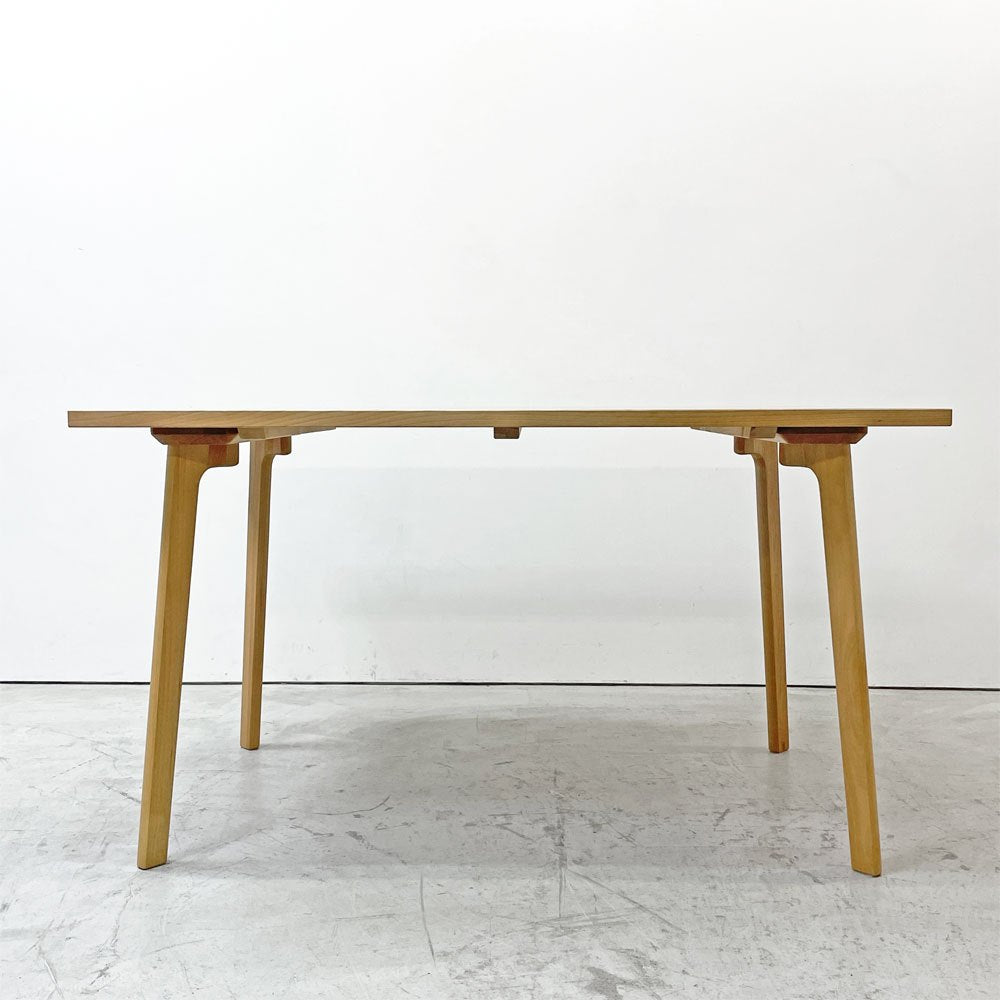 モモナチュラル MOMO Natural ダイニングテーブル RECT TOP 27 + CROCHET LEG AL W130cm アルダー材 ナチュラルモダン 定価￥86,500 ●