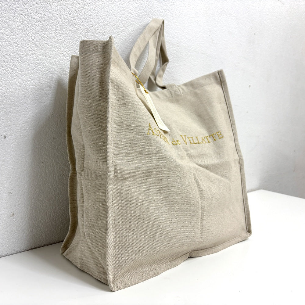アスティエ・ド・ヴィラット Astier de Villatte Ecru ショッピングバッグ トートバッグ エコバッグ フランス 定価￥14,190- タグ付 未使用 ●