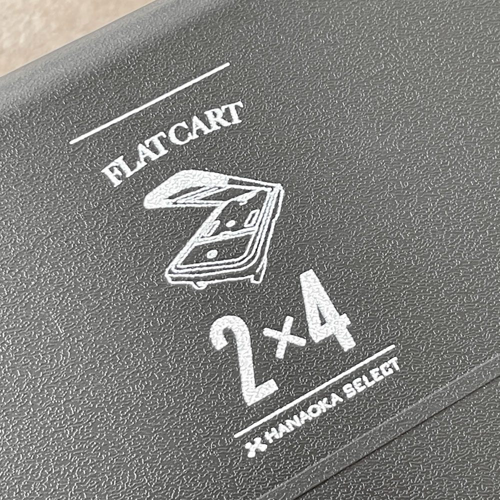 花岡車輌 フラットカート FLAT CART 2×4 キャリーカート 手押し台車 ブラック 折り畳み式 二輪 四輪 最大耐荷重120kg ゴムタイヤ ◇