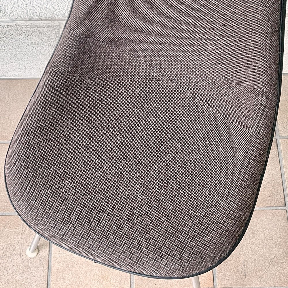 ハーマンミラー Herman Miller サイドシェルチェア MFS製 FRP アプホルスター ファブリック Hベース イームズ ビンテージ 張替え済 ◇