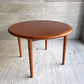 デンマークビンテージ Danish Vintage チーク材 エクステンション ダイニングテーブル ラウンド/ オーバル 伸長式 北欧家具 ♪