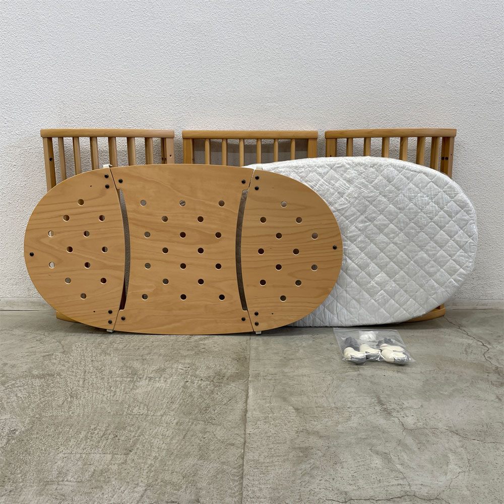 ストッケ STOKKE スリーピー ベッド Sleepi Bed ロック付きキャスター ブナ材 ナチュラル フレーム＆マット 現行参考価格136,620円 北欧家具 ノルウェー 〓