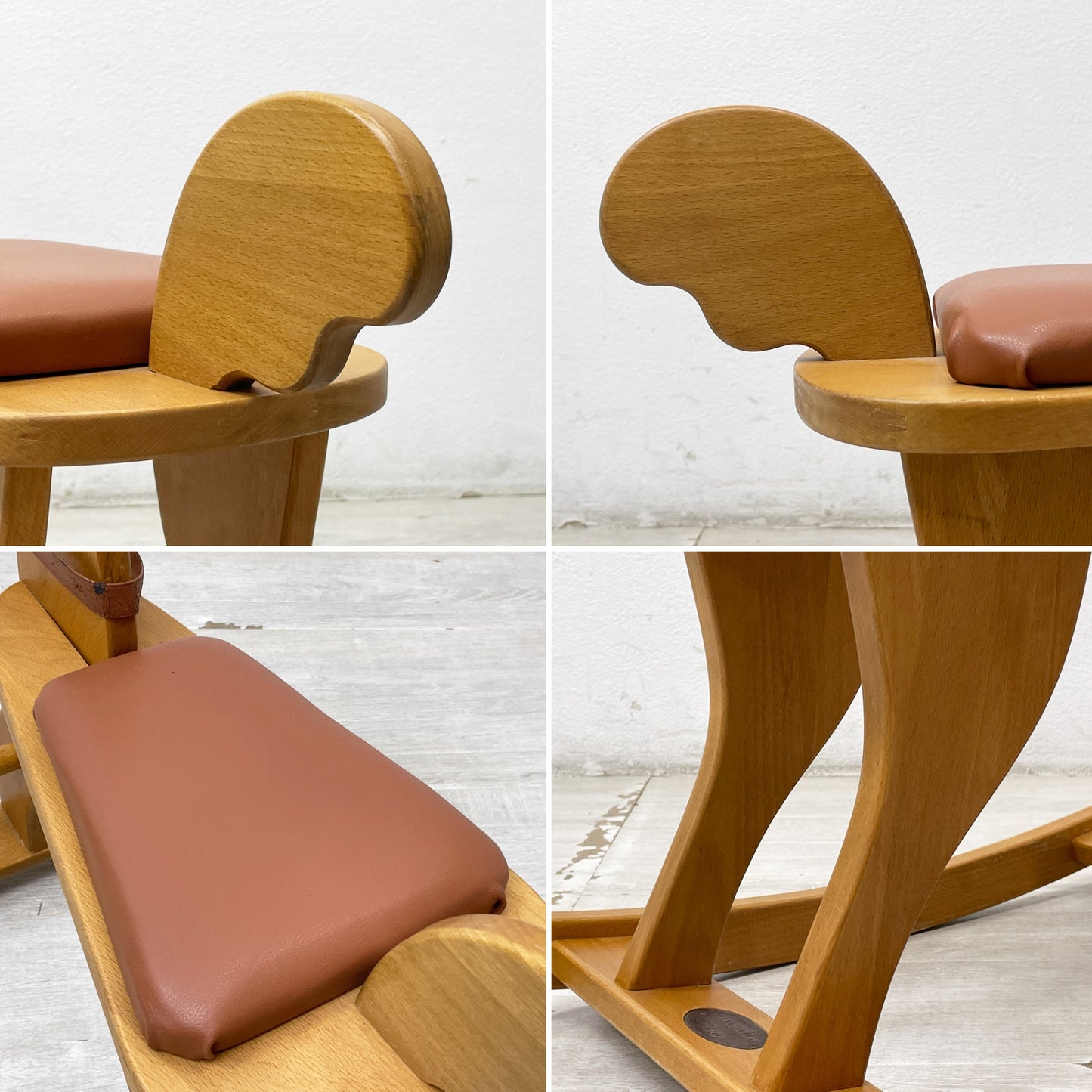 ムーラン・ロティ Moulin Roty ロッキングホース 木馬 クッション座面 面繋 乗用玩具 フランス ●