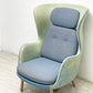 フリッツハンセン Fritz Hansen ロオチェア RO JH2 ラウンジチェア ハイバック Faded Denim Blue ファブリック オーク材フレーム ハイメ・アジョン 北欧モダン●
