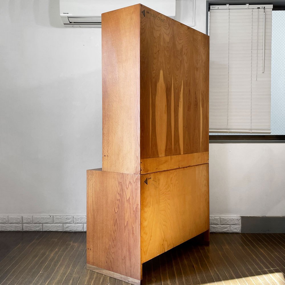 RY Mobler システムボード RY15＋RY5 W100cm チーク材 オーク材 オープンシェルフ＋キャビネット ハンス・J・ウェグナー Hans J Wegner 北欧ビンテージ ◎