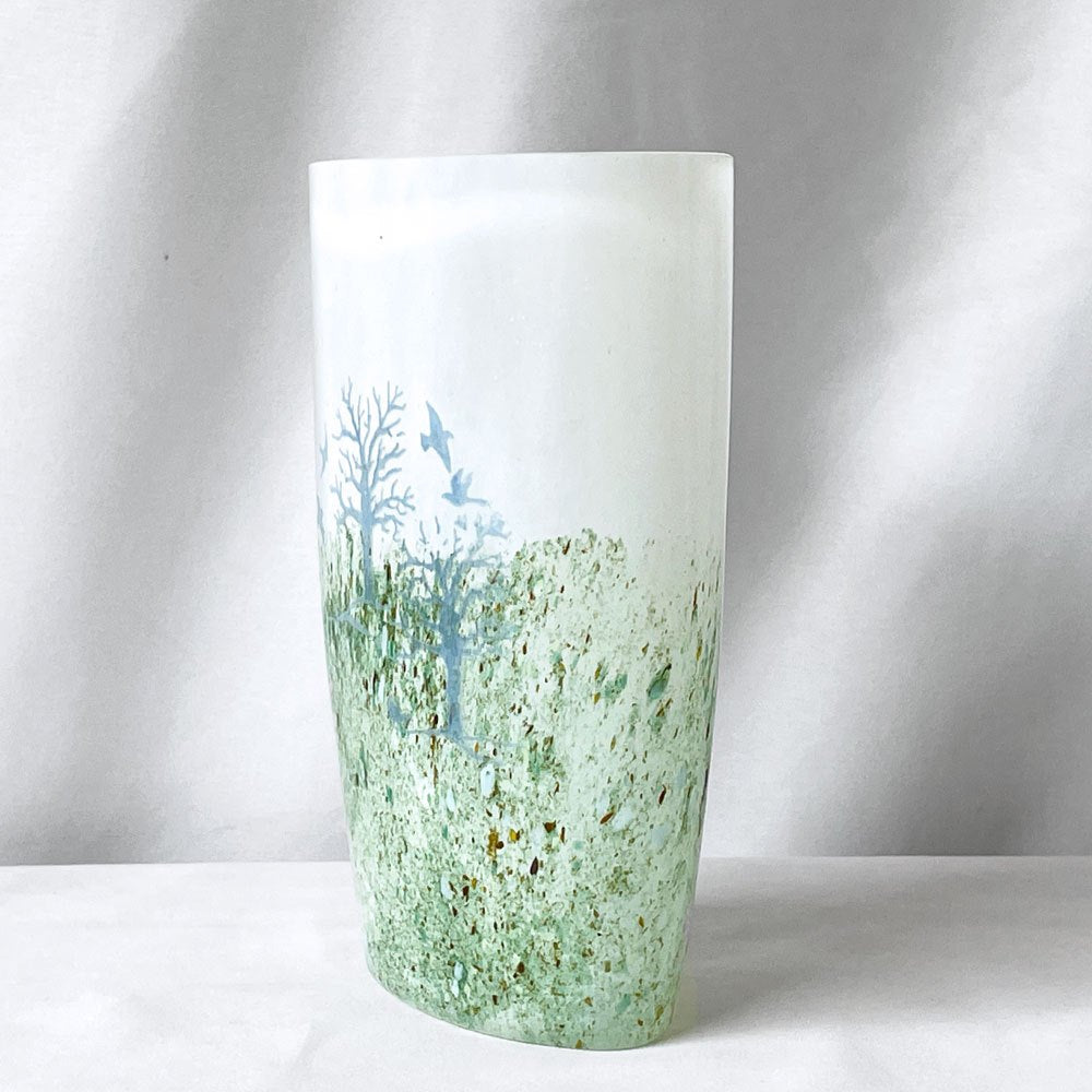 コスタボダ KOSTA BODA ガラス フラワーベース H14.7cm 花瓶 花器 ハンドメイド Kjell Engman 北欧 スウェーデン ◇