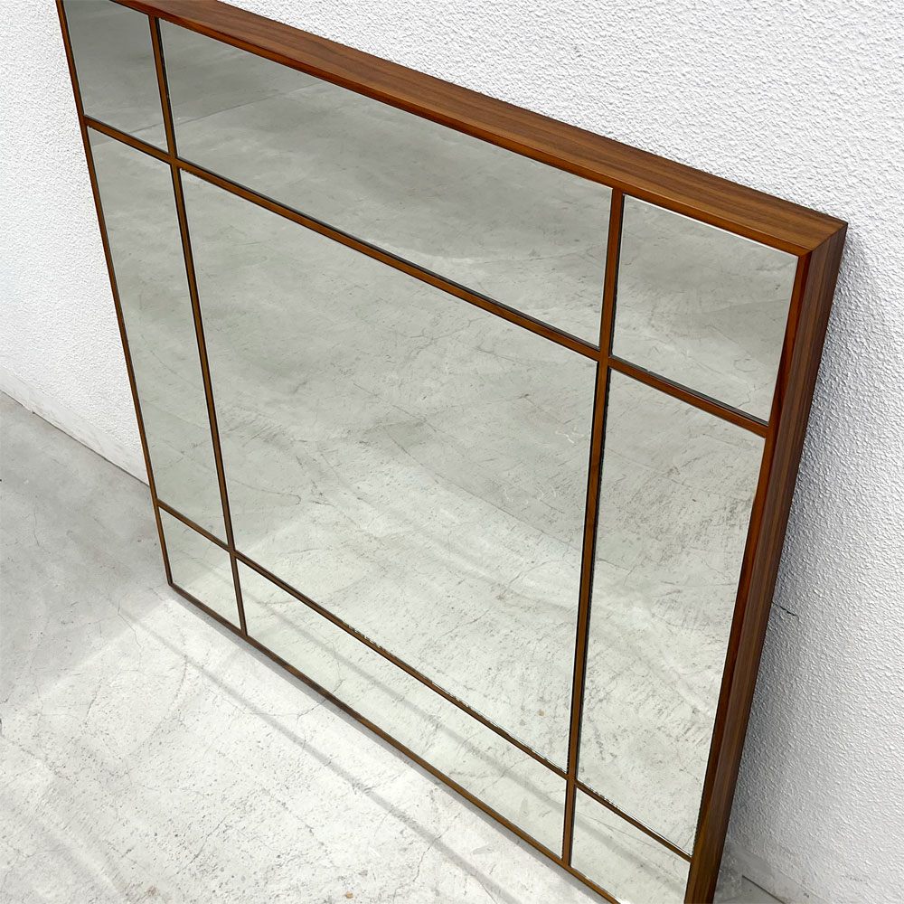 ポラダ porada フォーシーズンズ・クアドラート ミラー FOUR SEASONS QUADRATO MIRROR 100cm ウォールナット無垢材 〓