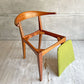 ウッドユウライクカンパニー WOOD YOU LIKE COMPANY アイチェア クッション AI CHAIR ハーフアームチェア チェリー無垢材 ファブリック ライトグリーン ファブリック 座面張替済 B ♪