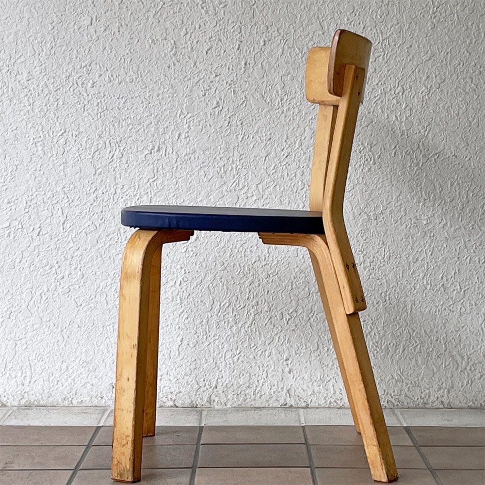 アルテック artek チェア 69 Chair 69 ダイニングチェア バーチ材 ビニールレザー ビンテージ アルヴァ・アアルト フィンランド 北欧家具 B ◇