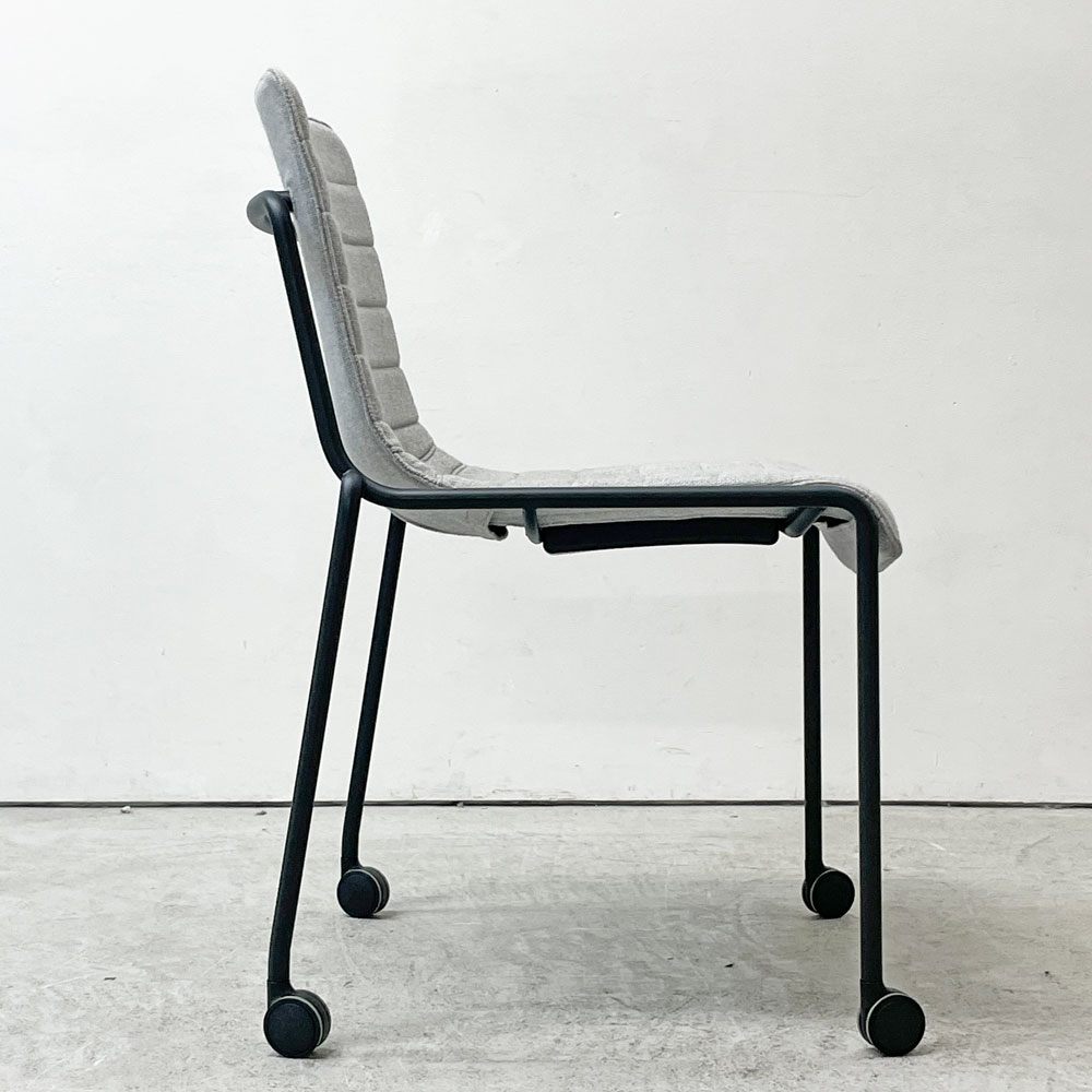 コクヨ KOKUYO オフセットフレームチェア offset frame chair オフィスチェア スタッキングチェア 4本脚 ファブリックシート スカイグレー キャスター D ●