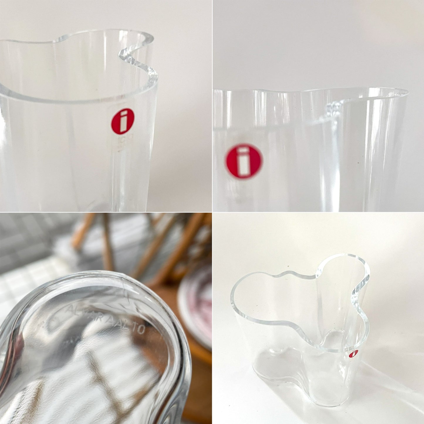 イッタラ iittala アルヴァ・アアルトコレクション ベース Alvar Aalto Collection Vase H95mm クリア 北欧雑貨 箱付 定価\20,900 ★