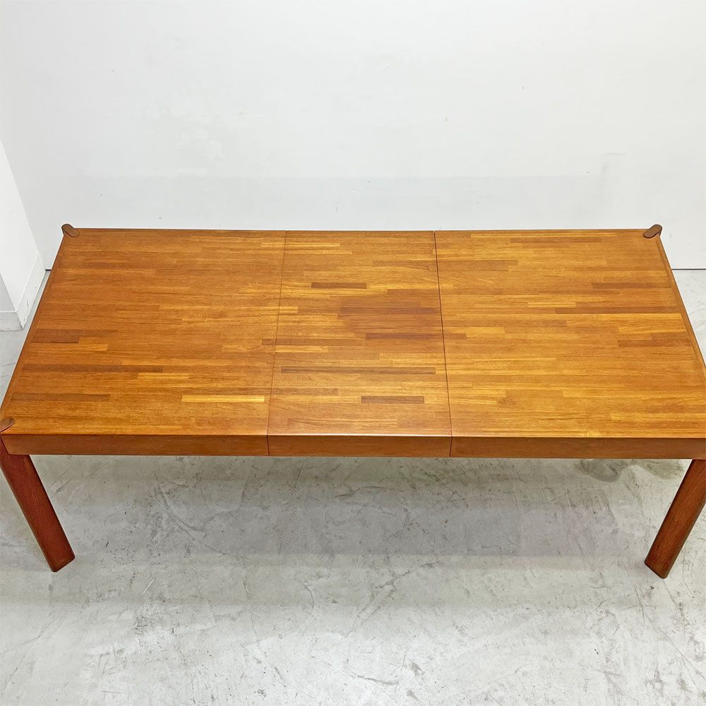 辻木工 チーク材 エクステンションダイニングテーブル EX天板1枚 W138cm ジャパンビンテージ 北欧デザイン ●