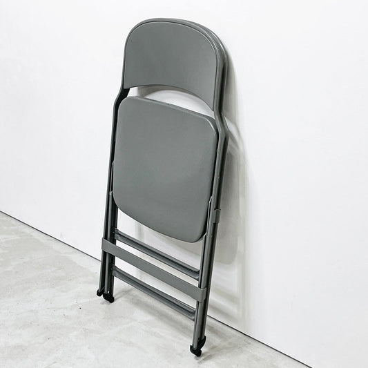 クラリン CLARIN フォールディングチェア オールスチール アームレス グレー 折り畳み椅子 USA 米国 P.F.S 取扱い ●