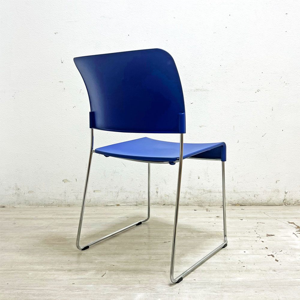ヴィトラ Vitra シムチェア Sim chair スタッキングチェア ジャスパーモリソン ブルー 参考定価￥50,600 A ●