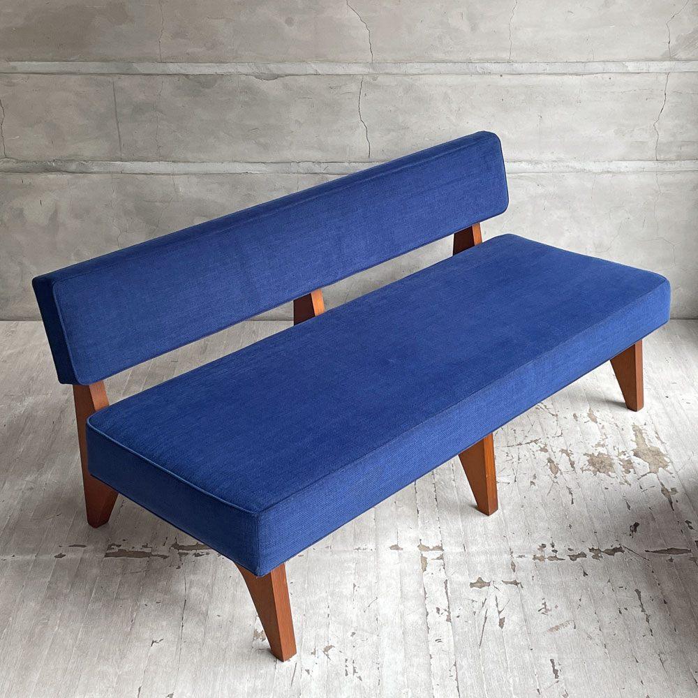 イデー IDEE ソリッドベンチ SOLID BENCH ソファ 2人掛けソファ 長椅子 W150cm ネイビーカラー アッシュ材フレーム アントンブラウン 参考価格￥199,900- ♪