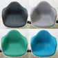 ハーマンミラー Herman Miller ビンテージ エアポートベンチ タンデムシート 4連 アームシェル 2nd ファブリック 新品張替え済 イームズ 希少 ●