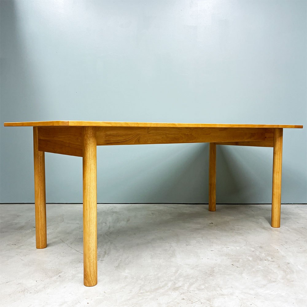 無印良品 MUJI 木製テーブル ダイニングテーブル ラバーウッド材 Ｗ180cm ナチュラルデザイン 参考定価￥59,900- ◎
