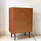 北欧ビンテージ Scandinabian Vintage チェスト キャビネット 6ドロワーズ チーク材 H101cm デンマーク 北欧家具 鍵欠品 ★