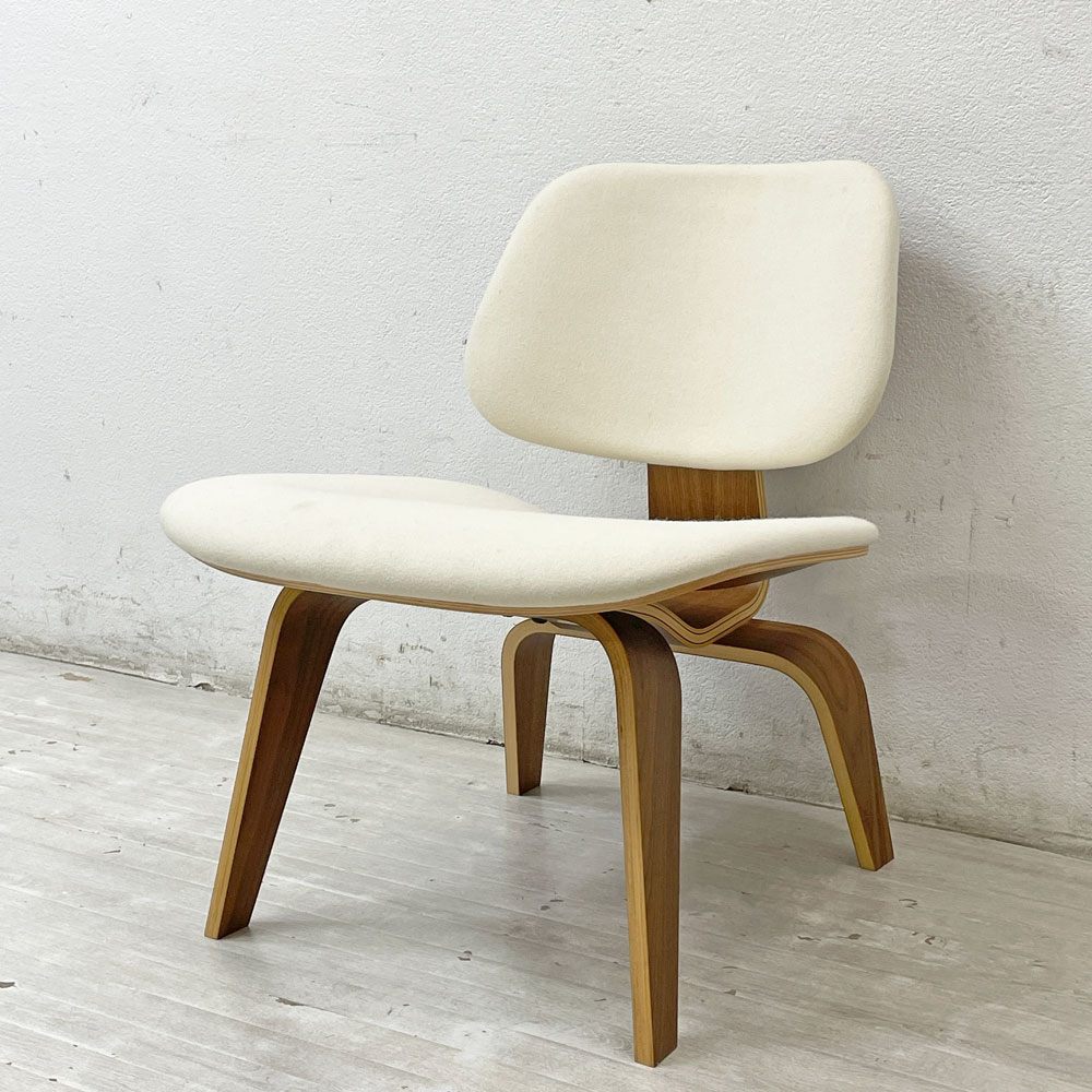 ハーマンミラー Herman Miller プライウッドラウンジチェア LCW ウッドレッグ ウォールナット アプホルスター C&R イームズ ミッドセンチュリー ●