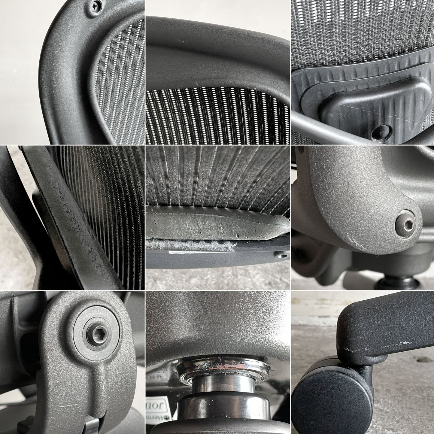 ハーマンミラー Herman Miller アーロンチェア クラシック Bサイズ ポスチャーフィット フル装備 グラファイトベース デスクチェア オフィスチェア ■