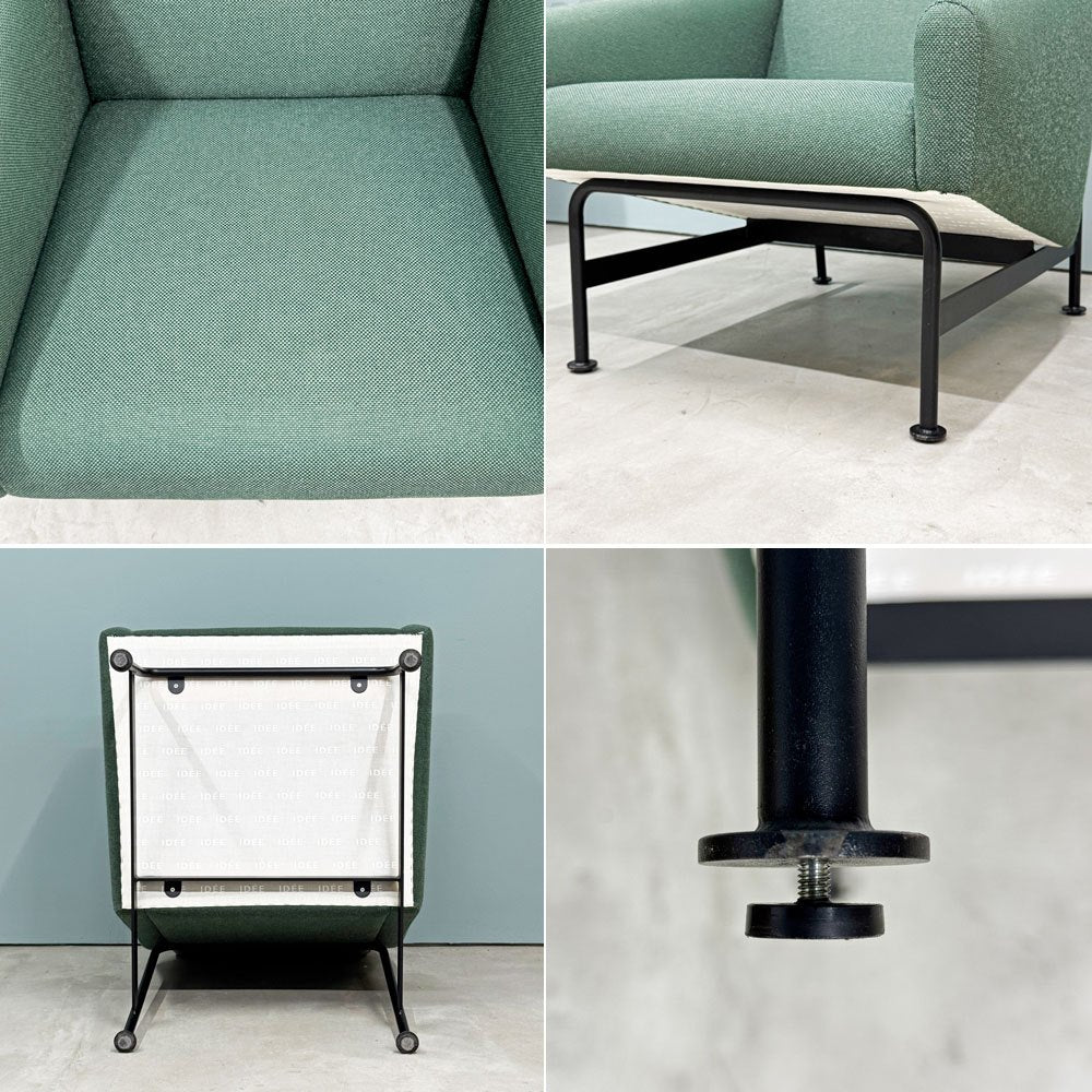 イデー IDEE ダヴラウンジ DOVE LOUNGE ラウンジチェア 1pソファ 1人掛け グリーン ファブリック スチールレッグ ◎
