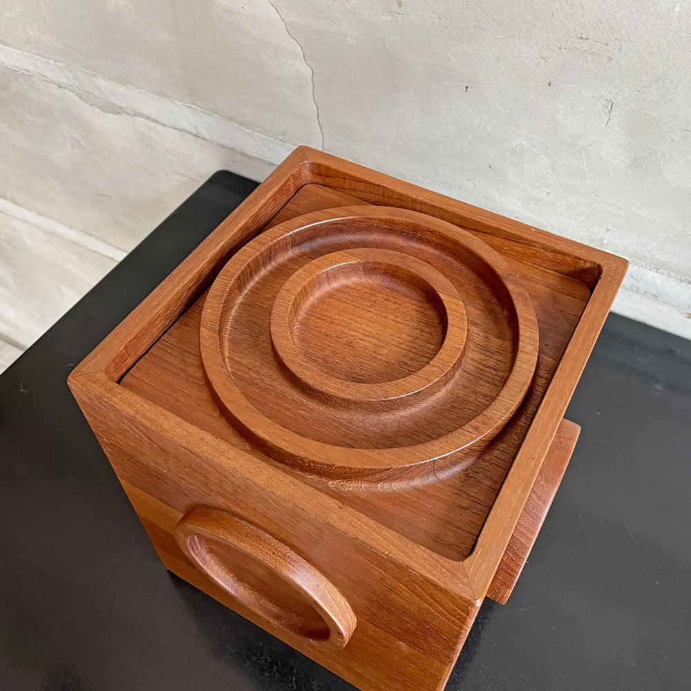 ダンスク DANSK アイスバケット アイスペール チーク無垢材 イェンス・クイストゴー Jens.H.Quistgaard  ビンテージ 北欧食器 ♪