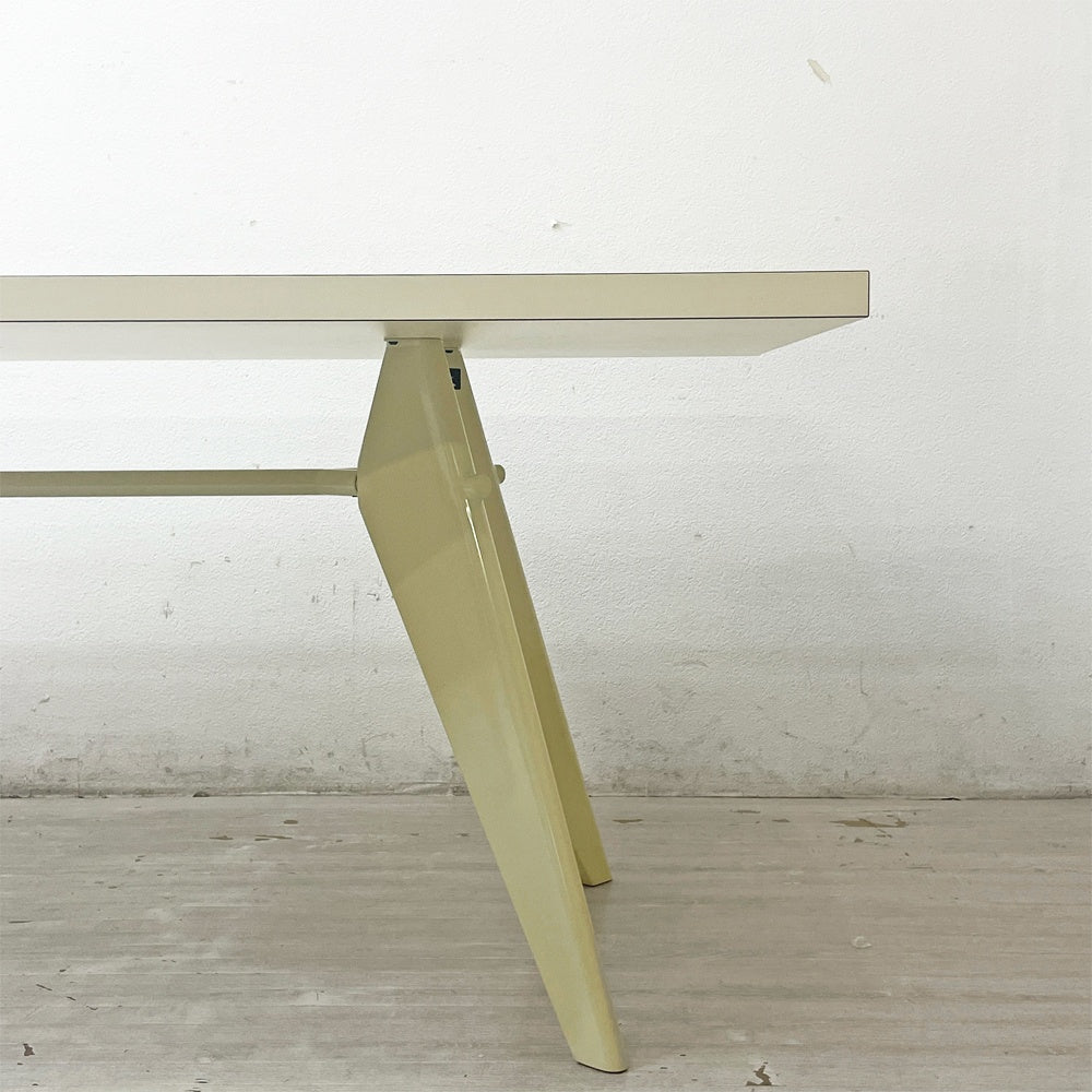 ヴィトラ vitra EMターブル EM Table ダイニングテーブル アイボリー × ブランコロンブ W180cm ジャン・プルーヴェ ラミネート天板 モダン 参考価格\484,000- ●