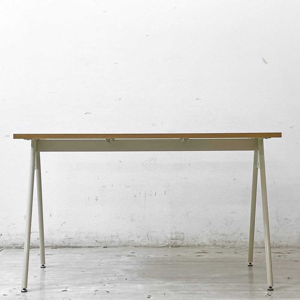 ジャーナルスタンダードファニチャー journal standard Furniture コンパスレッグデスク COMPASS LEG DESK ワークデスク W120cm メラミントップ アイボリー ●