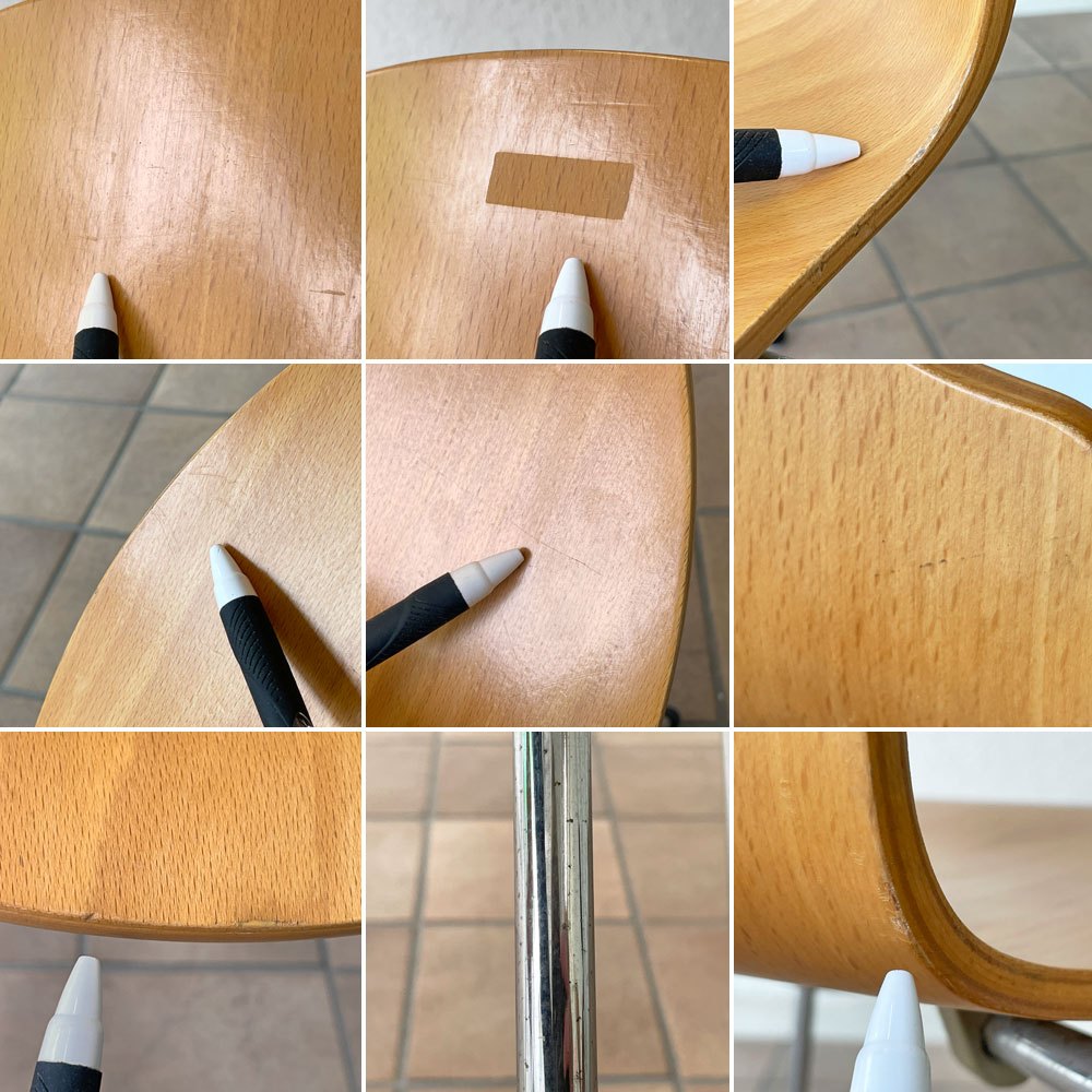 フリッツハンセン Fritz Hansen アントチェア 4本脚 ナチュラルビーチ ラッカー アルネ・ヤコブセン 北欧家具 D ◇