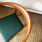 ウッドユウライクカンパニー WOOD YOU LIKE COMPANY アイチェア AI CHAIR ハーフアームチェア チェリー無垢材 クッションタイプ グリーンファブリック 座面張替済 ◎