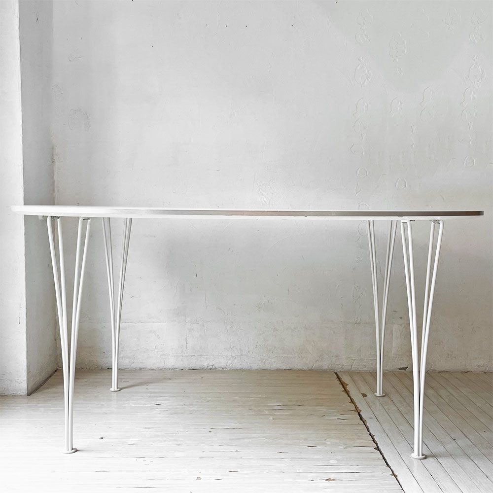 フリッツハンセン Fritz Hansen Bテーブル スーパー楕円テーブル ダイニングテーブル ピート・ハイン ブルーノ・マットソン アルネ・ヤコブセン デンマーク 北欧家具 参考定価￥382,800- ★