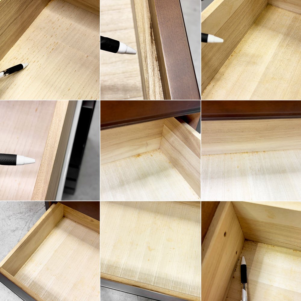 無印良品 MUJI 木製 チェスト 6段 7ドロワー W89㎝ バーチ材 ブラウン シンプルデザイン 廃盤 ●
