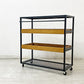 ジャーナルスタンダードファニチャー journal standard Furniture j.s.F サンク ワゴンラック SENS WAGON RACK 4段 スチール オーク材トレイ シェルフ キャスター付 W85cm 工業系 定価￥41,800- ●
