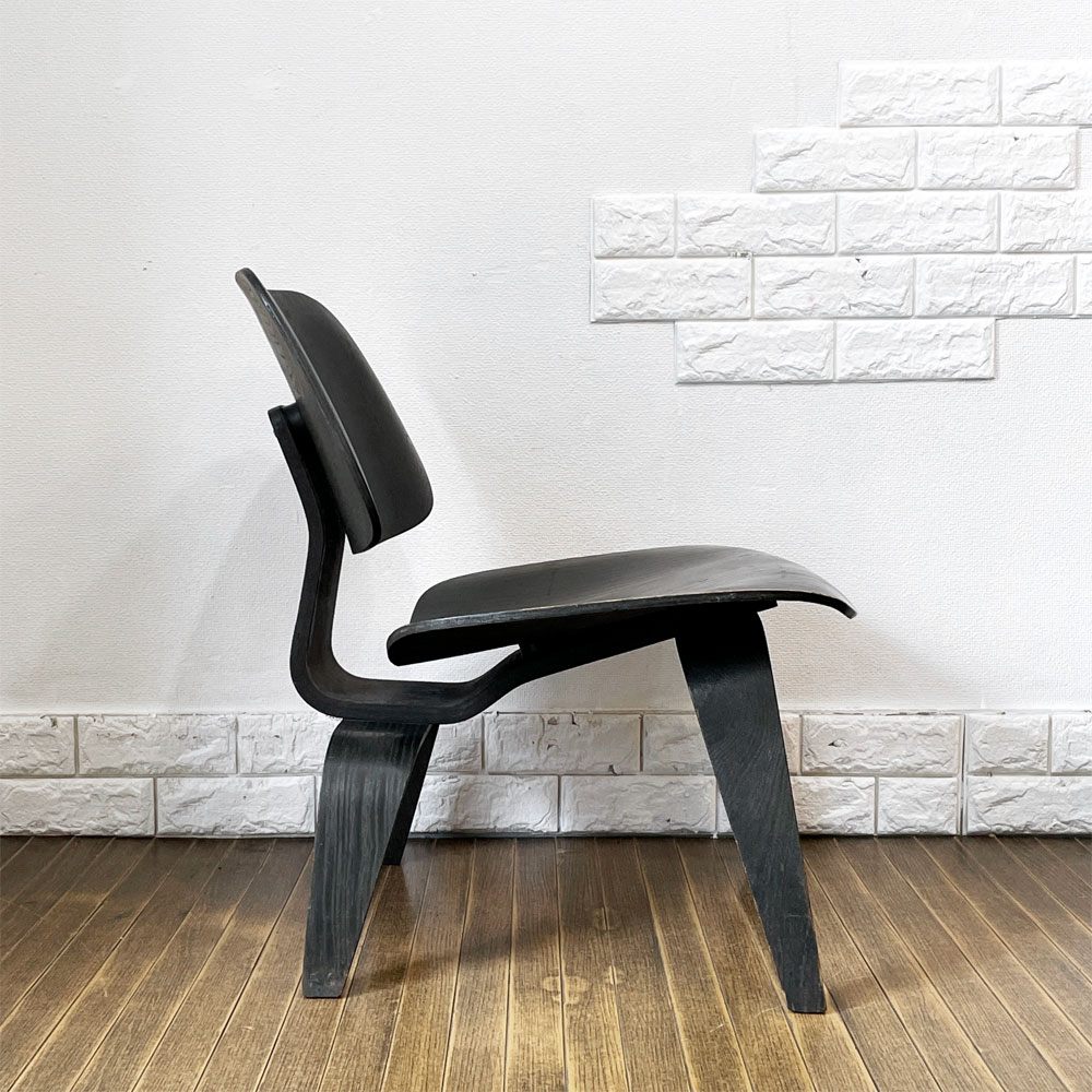ハーマンミラー Herman Miller プライウッドラウンジチェア LCW ウッドレッグ 楕円形マウント 1950s ビンテージ C&R イームズ ミッドセンチュリー ◎