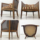 ドレクセルヘリテイジ DREXEL HERITAGE トライユン TRIUNE アップホルスタリーチェア UPHOLSTERY CHAIR ラタン張り USビンテージ B ●