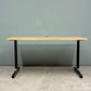 かなでもの KANADEMONO ザ・テーブル THE TABLE デスク W140xD62cm ラバーウッド Iライン脚 配線孔付き ◎