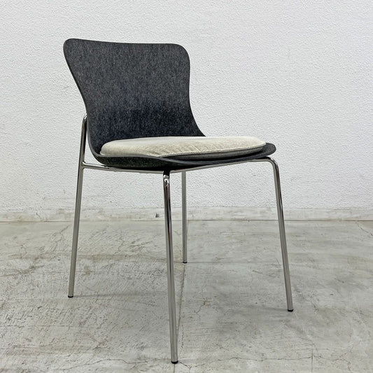 リーンロゼ ligne roset エットリアーノ チェア Ettoriano Chair ダイニングチェア フェルト生地 スチールベース ミニマルデザイン A 〓