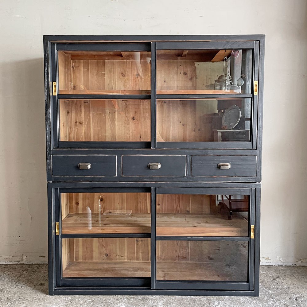 クラッシュゲート CRASH GATE ノットアンティークス knot antiques クロキⅡ キャビネット スギ古材 上下入替可 w120cm ■