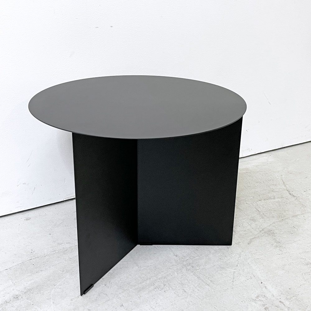 ヘイ HAY スリットテーブル ラウンド SLIT TABLE ROUND Φ45cm サイドテーブル スチール ブラック 北欧 デンマーク モダン ●
