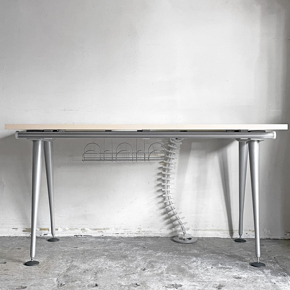 ハーマンミラー Herman Miller アバック エンバイロメンツ ABAK ミーティングテーブル デスク W140cm ナチュラルカラー ケーブルスパイン付き ティム・ウォレス ■