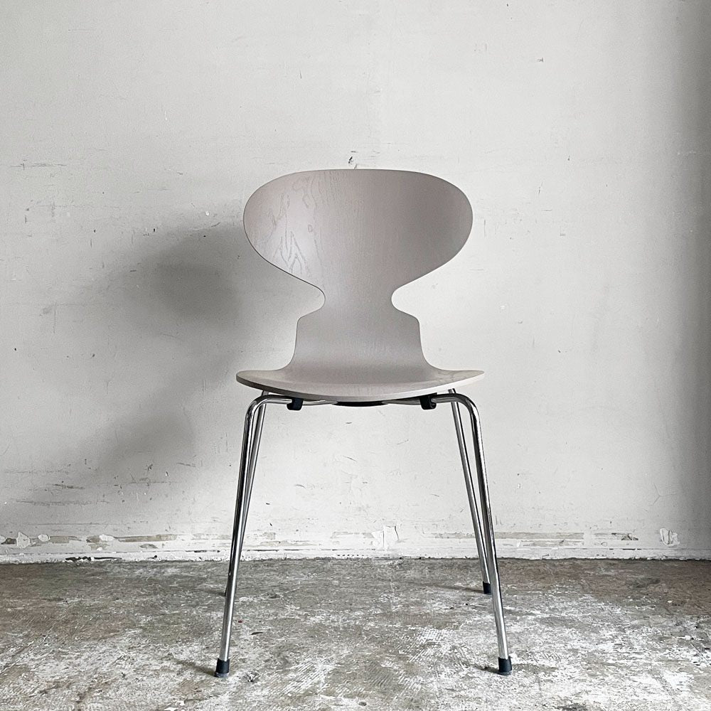 フリッツハンセン Fritz Hansen アントチェア ANT CHAIR 4本脚 ディープクレイ カラードアッシュ アルネ・ヤコブセン デンマーク 美品 ■